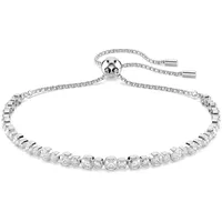 Swarovski Matrix Tennis Armband Gemischte Rundschliffe, Weiß,
