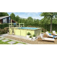 Karibu Pool 2 44 mm Set KDI mit Sonnenterrasse