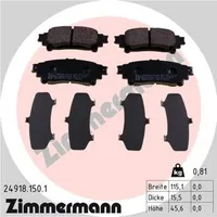 ZIMMERMANN Bremsbelagsatz, Scheibenbremse