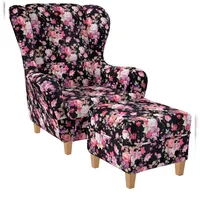 Supellex Ohrensessel Sofia Samt-Velours 70 x 100 x 80