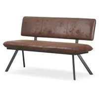 B&D home Sitzbank Juna, Esszimmerbank 140cm gepolstert mit Rückenlehne