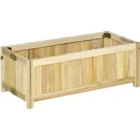 Outsunny Hochbeet 70 x 30 x 25 cm Natur