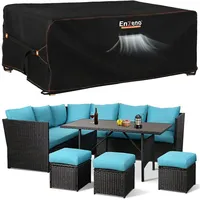 Enzeno Abdeckung Gartenmöbel 242x182x100cm Wasserdicht 420D Oxford Schutzhülle