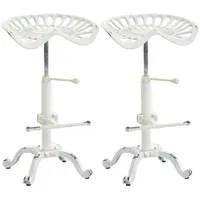 CLP 2er Set Barhocker Butch antik weiß