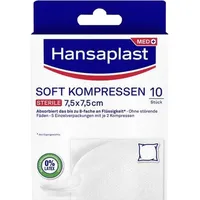 BEIERSDORF Hansaplast Soft Kompressen Steril 7.5x7.5cm 5x2 st