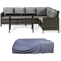 Svita MADISON Rattan-Lounge Polyrattan Ecksofa Gartenmöbel-Set Sofa Garnitur Couch-Eck