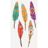Heyda Sticker Mix Federn 7,5 x 16,5 cm