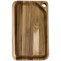 Tramontina CHURRASCO Schneidebrett aus Teakholz mit Saftrille, 60 x