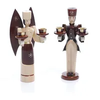 Sven Kempe Spielzeughandwerker Weihnachtsfiguren Engel und Bergmann natur Höhe