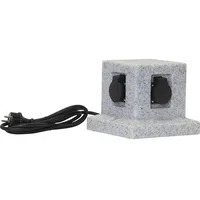 Star Trading Lichterkette, Outdoor Verteiler-Steckdose ,Plugge', Granit-Optik, 4 Steckplätze,