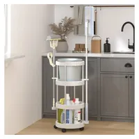VidaXL Reinigungswagen mit Aufbewahrungskorb Aluminium