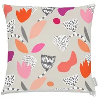 APELT Dekokissen APELT "3807", grau (grau, orange, pink, bedruckt),