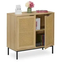 Relaxdays Sideboard 120 x 80 x 40 cm hellbraun