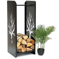 DanDiBo Ambiente DanDiBo Kaminholzregal Innen Metall Schwarz 100 cm