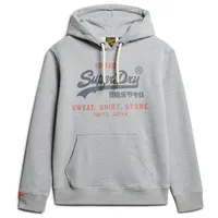 Superdry Vl Heritage Relaxed Kapuzenpullover College Grey Marl L