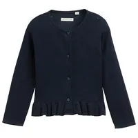 Tom Tailor Regular Fit Strickjacke mit Volants, Marine, 92