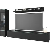 P & B Wohnwand Vera, | SCHWARZ/GRAPHIT