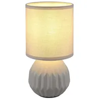 GLOBO Lighting Tischlampe grau Keramik Textil, 1x E14, DxH