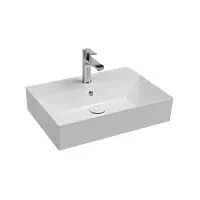 Isvea SistemaZ Waschtisch 10SF50060 Überlauf, Hahnloch, 60cm, weiß