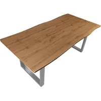Möbelliebling Esstisch Baumkante Holz-Optik Wildeiche 200 x 100 U-Gestell
