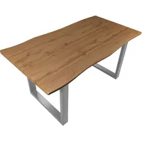 Möbelliebling Esstisch Baumkante Holz-Optik Wildeiche 160 x 85 U-Gestell