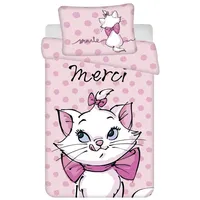 Disney Marie Aristocats Baby-Bettwäsche-Set 100% Baumwolle 'Merci' Design Kinderbett