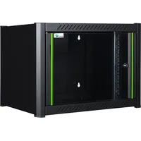 Lanview RWM06U56BL, Wandmontiertes Regal, 6U, 19 kg, Schwarz