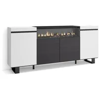 SKRAUT HOME Sideboard, Mehrfarbig, Holzwerkstoff, Rechteckig, 200x87x35 cm, Wohnzimmer,