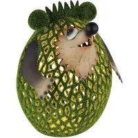 GLOBO Solarleuchte Igel Gartenfigur Dekoleuchte Balkonleuchte Terrasse, IP44, Akku,