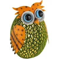 GLOBO Solarleuchte Eule Gartenfigur Dekoleuchte Terrassenleuchte Balkon, IP44, Akku,
