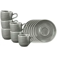 SELTMANN WEIDEN Terra Espressotasse mit Untertasse perlgrau 6er Set