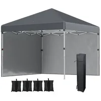 Outsunny Pavillon ca.3x3m, wasserabweisend Stabil Winterfest Pop-up Faltpavillon mit