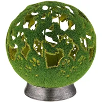GLOBO Solarleuchte Außenlampe LED Kugel Gartenleuchte Grün Deko-Stanzung H