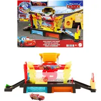 Mattel Disney Pixar Cars Autowaschanlagen-Spielset für Rennwagen mit Lightning
