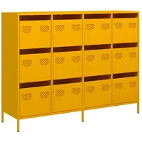 VidaXL Sideboard Senfgelb 135x39x103,5 cm Kaltgewalzter Stahl