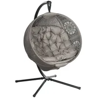 Outsunny Hängesessel Hängeschaukel, Hängestuhl mit Sitzkissen, Klappbarem Sitzkorb