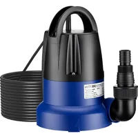 Wiltec Tauchpumpe 400 W Schmutzwasserpumpe 7000 l/h Flachsaugpumpe für