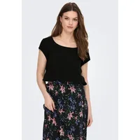 Only Blusenshirt ONLNOVA LIFE VIS S/S TOP SOLID schwarz