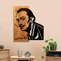 Wallity Elegant Decorative Wooden Wall Accessory, Walnut & Black,