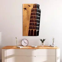 Wallity Elegant Decorative Wooden Wall Accessory, Walnut & Black,