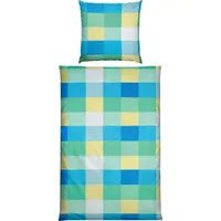 Erwin Müller Bettwäsche Seersucker blau-grün Größe 1x 135x200 cm