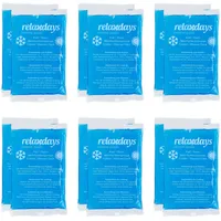 Relaxdays Kühlpads, 12er Set, Kalt-Warm-Kompressen, 9 x 15 cm,