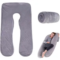 Lngjin U-förmiger Kissenbezug Für Schwangerschaftskissen, 140×80 cm Umstandskissen Ersatzbezug,