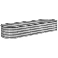Outsunny Hochbeet 195 x 62 x 30 cm Silber