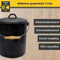 Krüger Mülleimer mit Deckel gesprenkelt