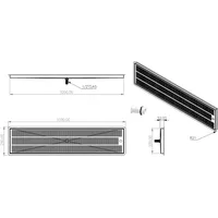 BieTal BieTal® Abtropfblech Tropfkasten Edelstahl 100x22cm mit Ablauf mittig