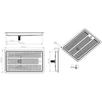 Bietal® Tropfschale Tropfkasten 40x22cm Einlass Einbau Ablauf seitlich