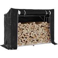 VidaXL Brennholzregal mit Regenschutz 151x60,5x110,5 cm Stahl Verzinkt