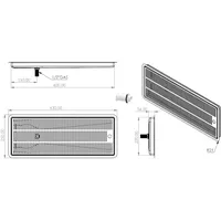 BieTal BieTal® Tropfschale Tropfkasten 60x22cm Einlass Einbau Ablauf seitlich