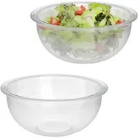 Relaxdays Salatschüssel Transparent 2-tlg.